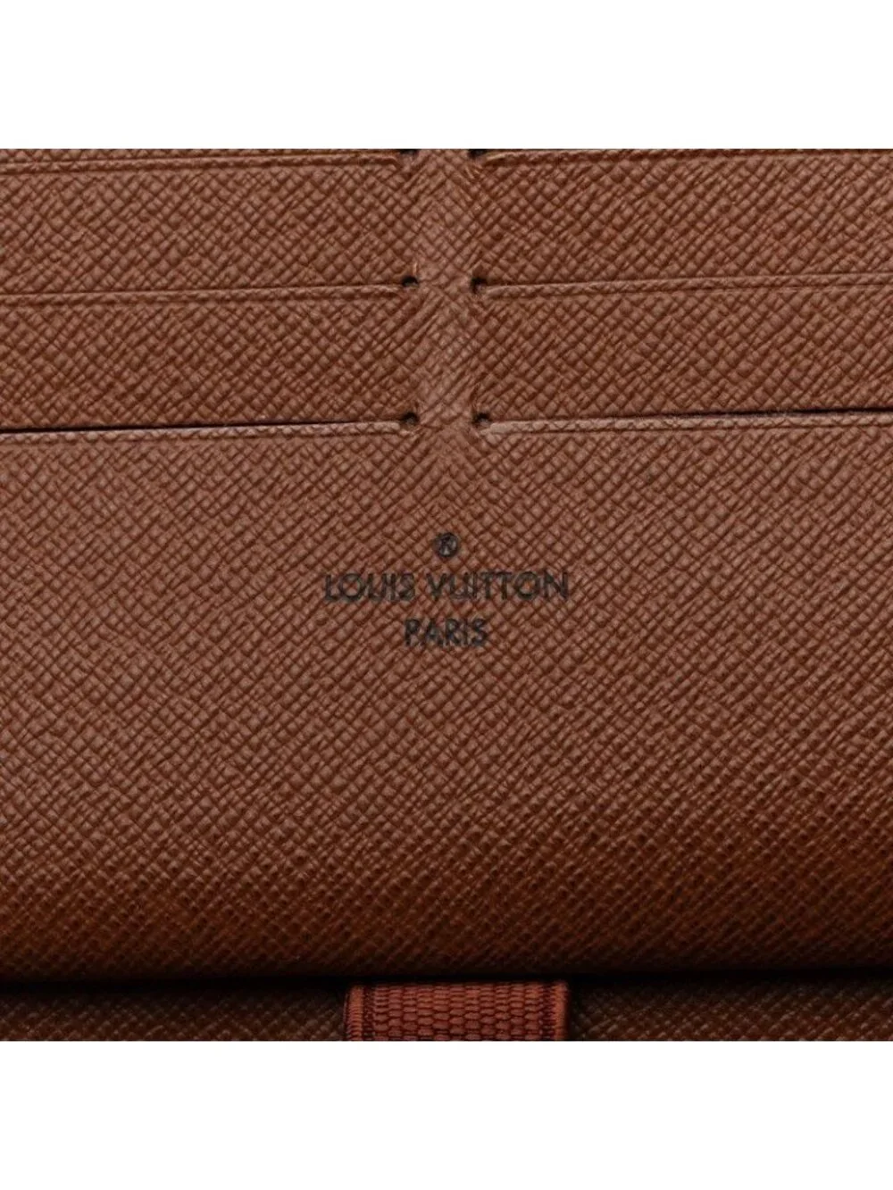 Louis Vuitton Monogram Zippy Organizer Wallet Brown Leather